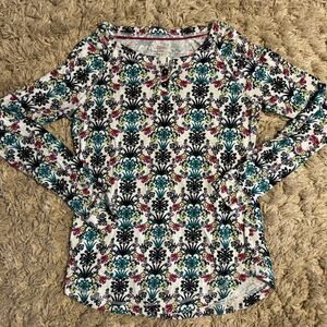 Talbots women’s floral long sleeve button shirt S